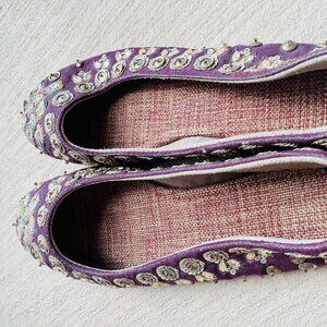 Purple Linen Shoes